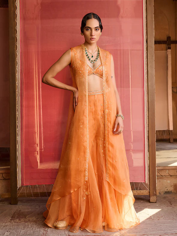 Velora Tangerine Jacket Set