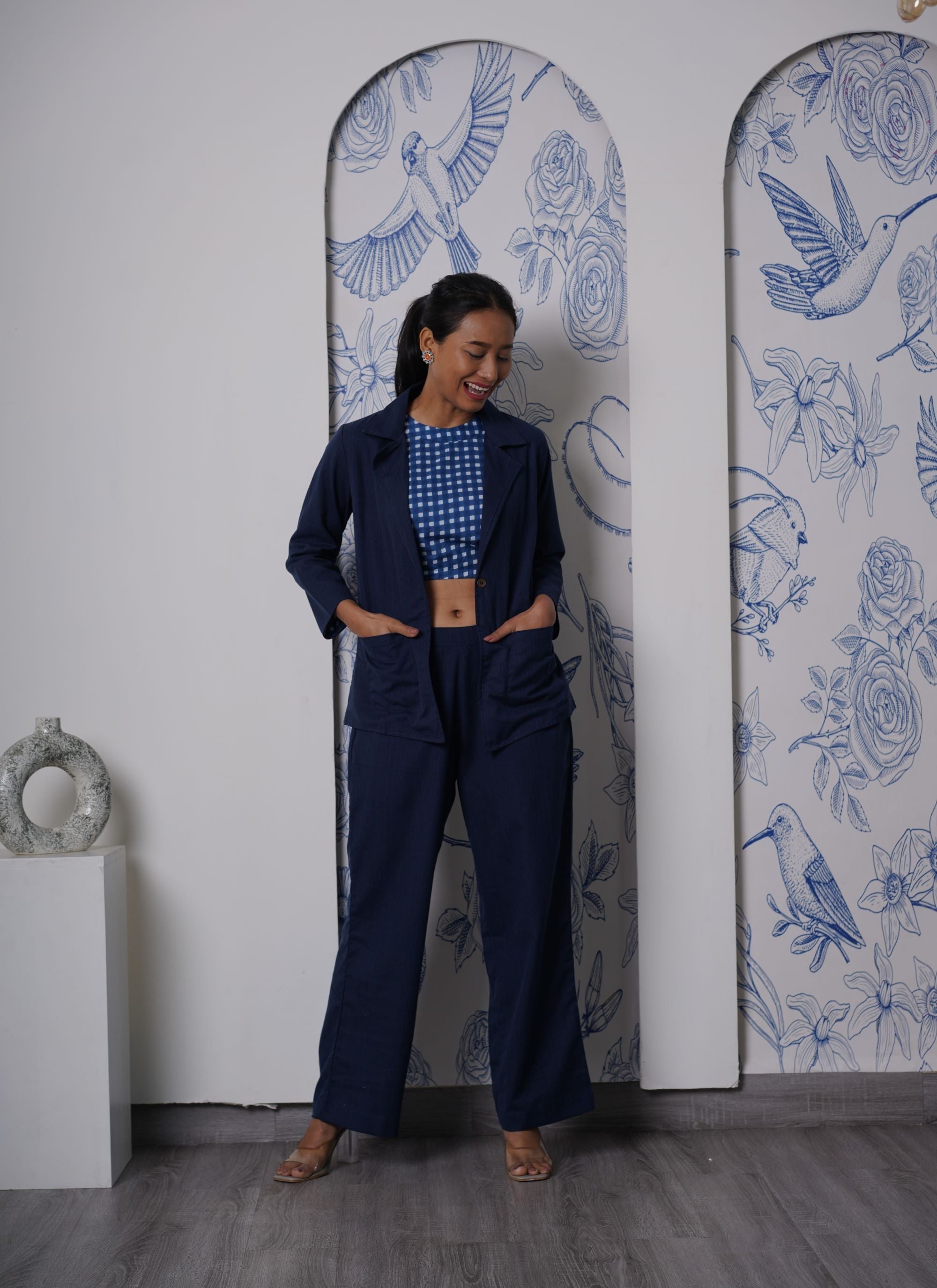 Royal Blue Blazer Coord Set (Set of 3)