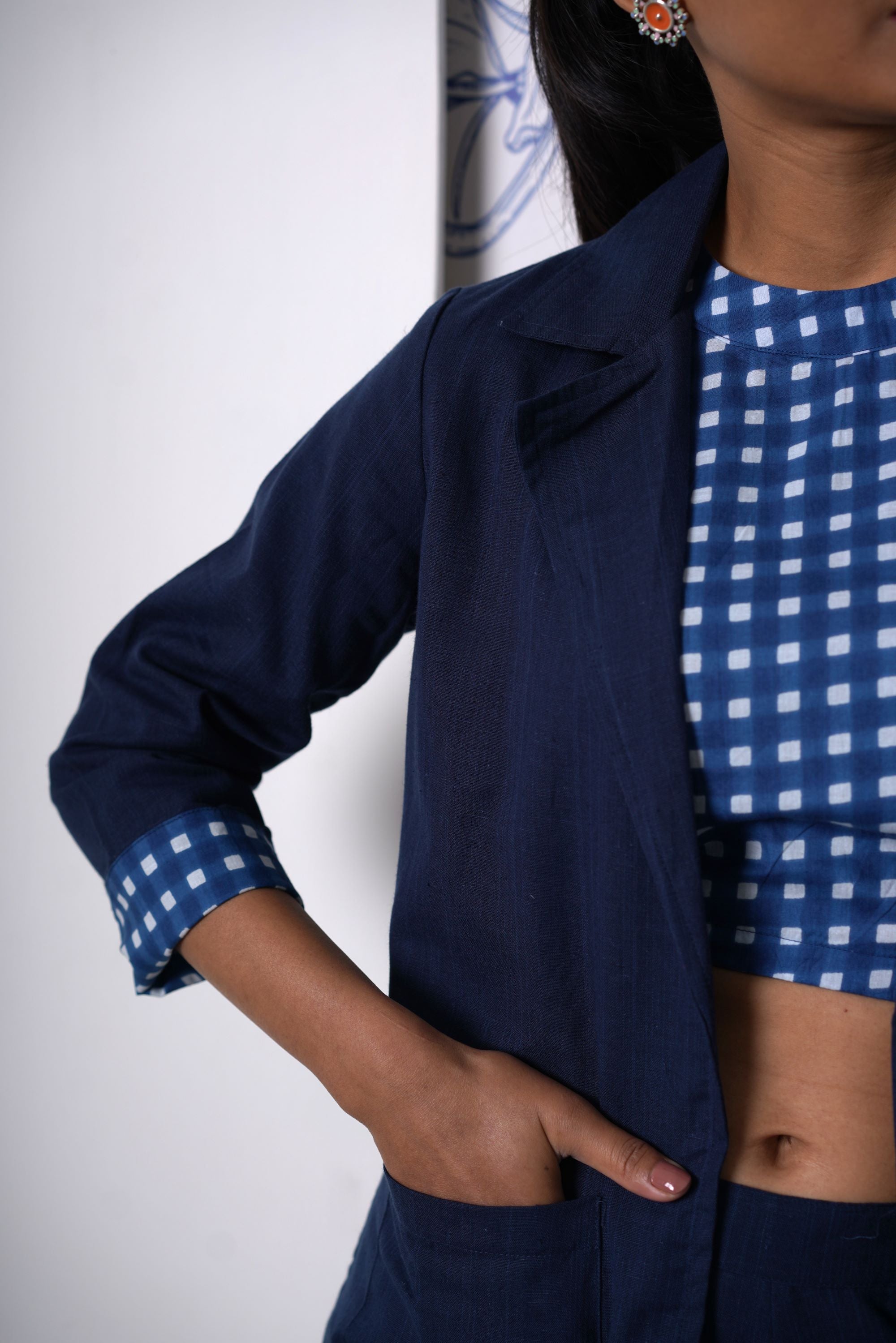 Royal Blue Blazer Coord Set (Set of 3)