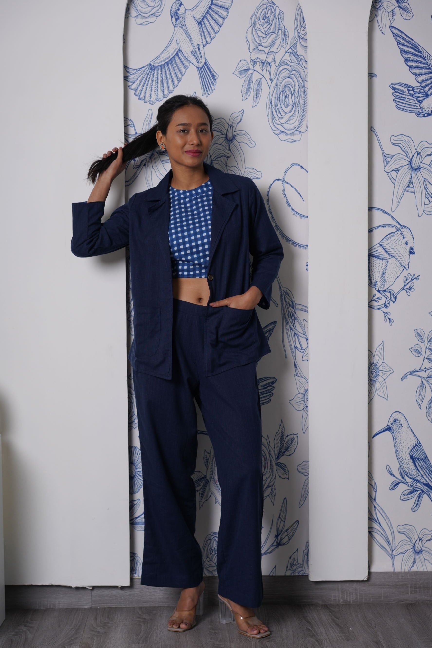 Royal Blue Blazer Coord Set (Set of 3)