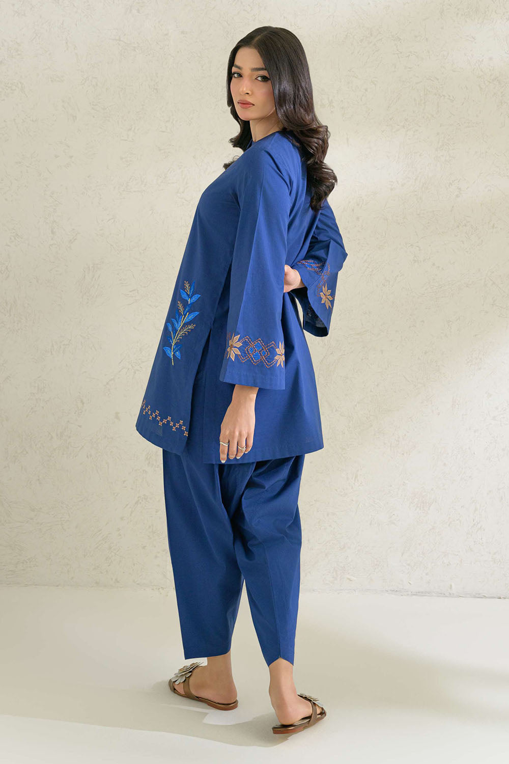 Blue Embroidered Co-Ord Sets