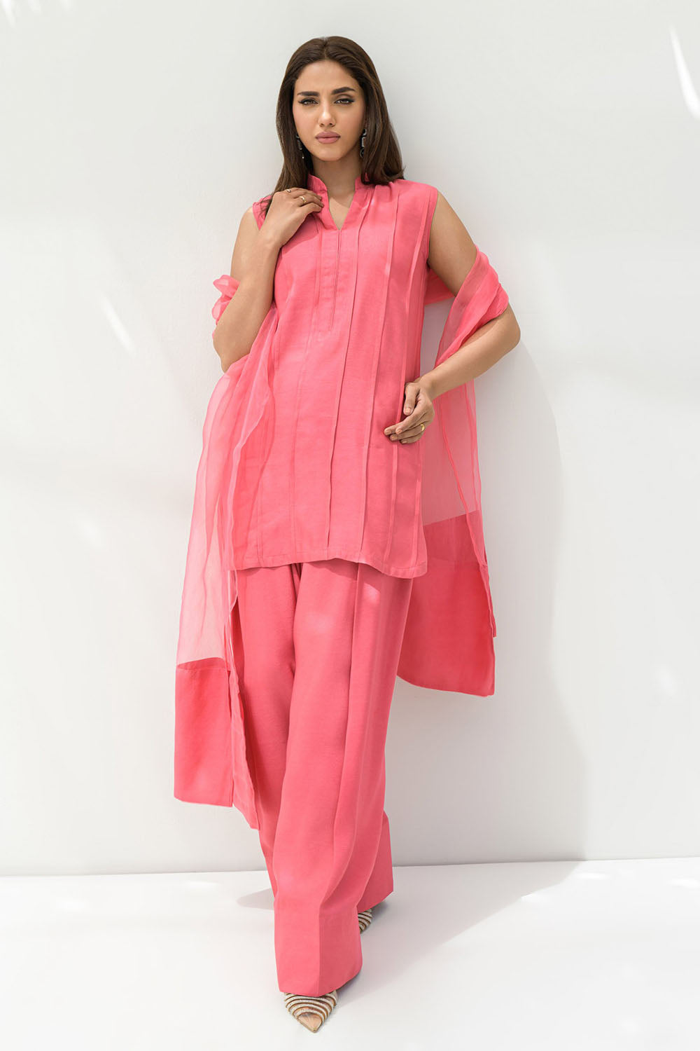 Blush Pink solid Farshi Salwar Set