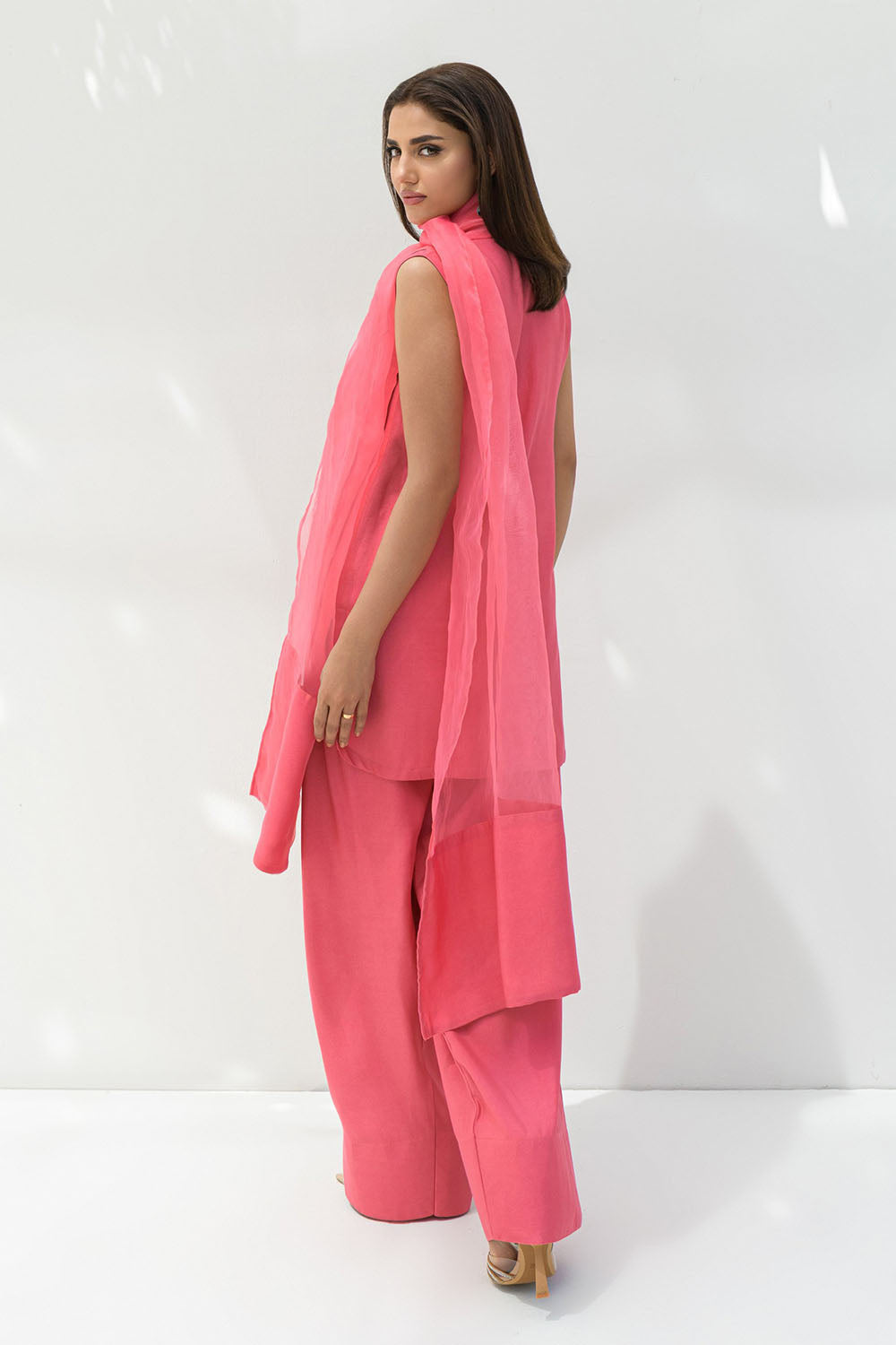 Blush Pink solid Farshi Salwar Set