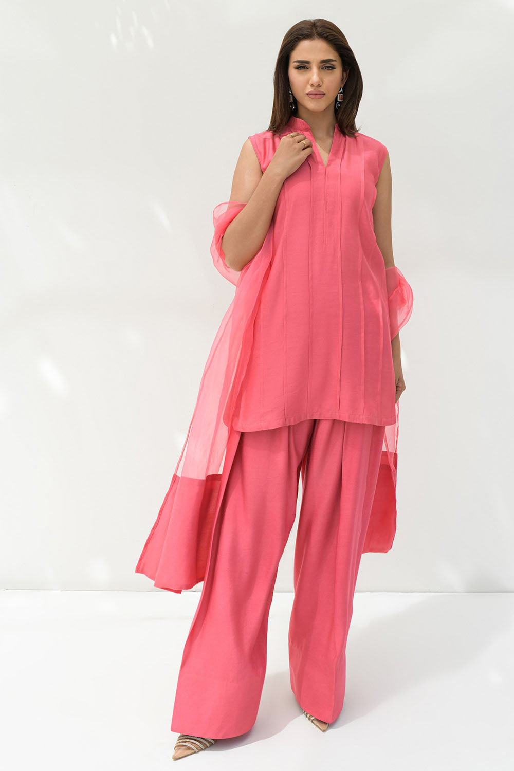 Blush Pink solid Farshi Salwar Set