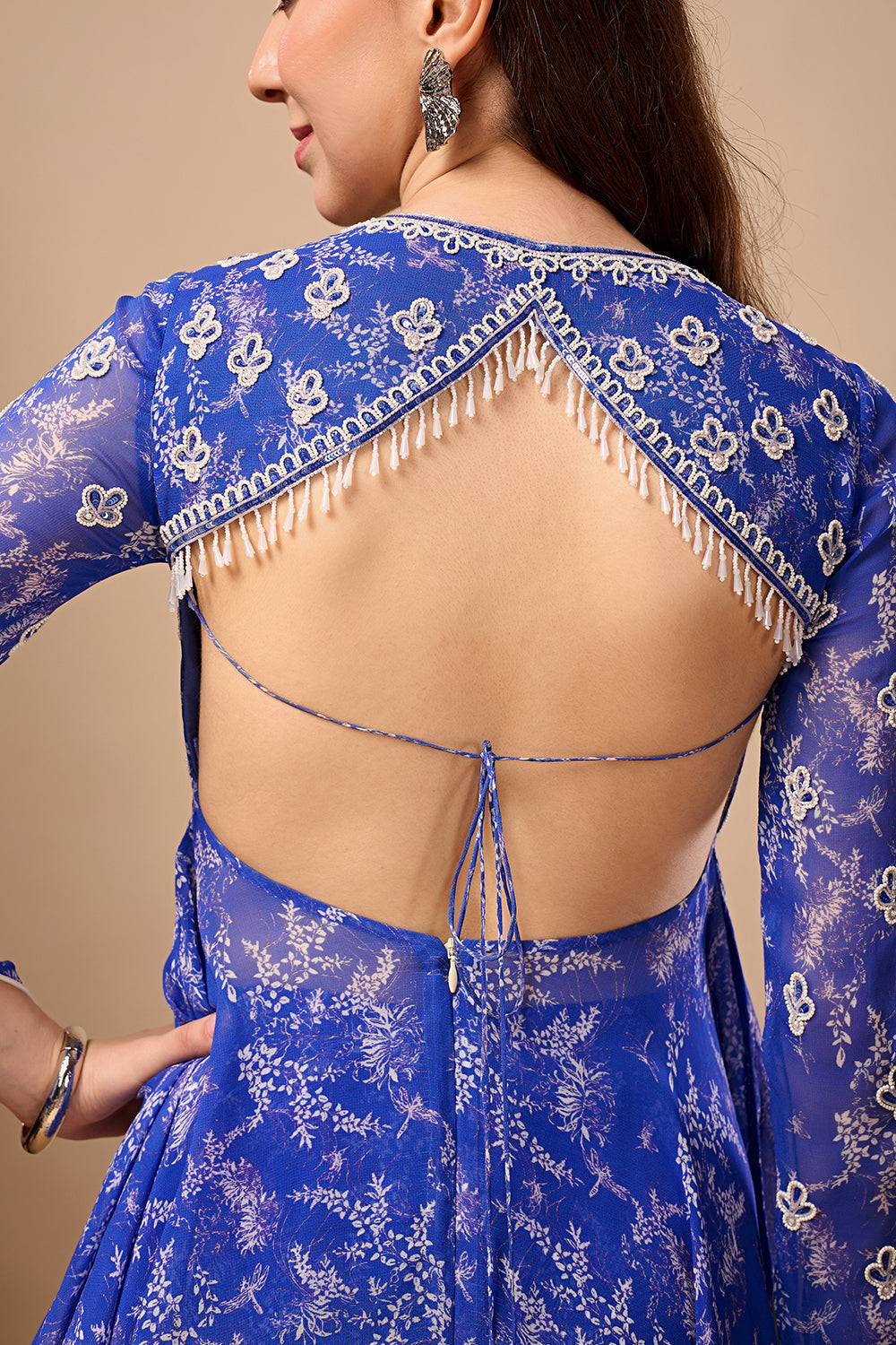 Dori Azure Peplum- Palazo Set