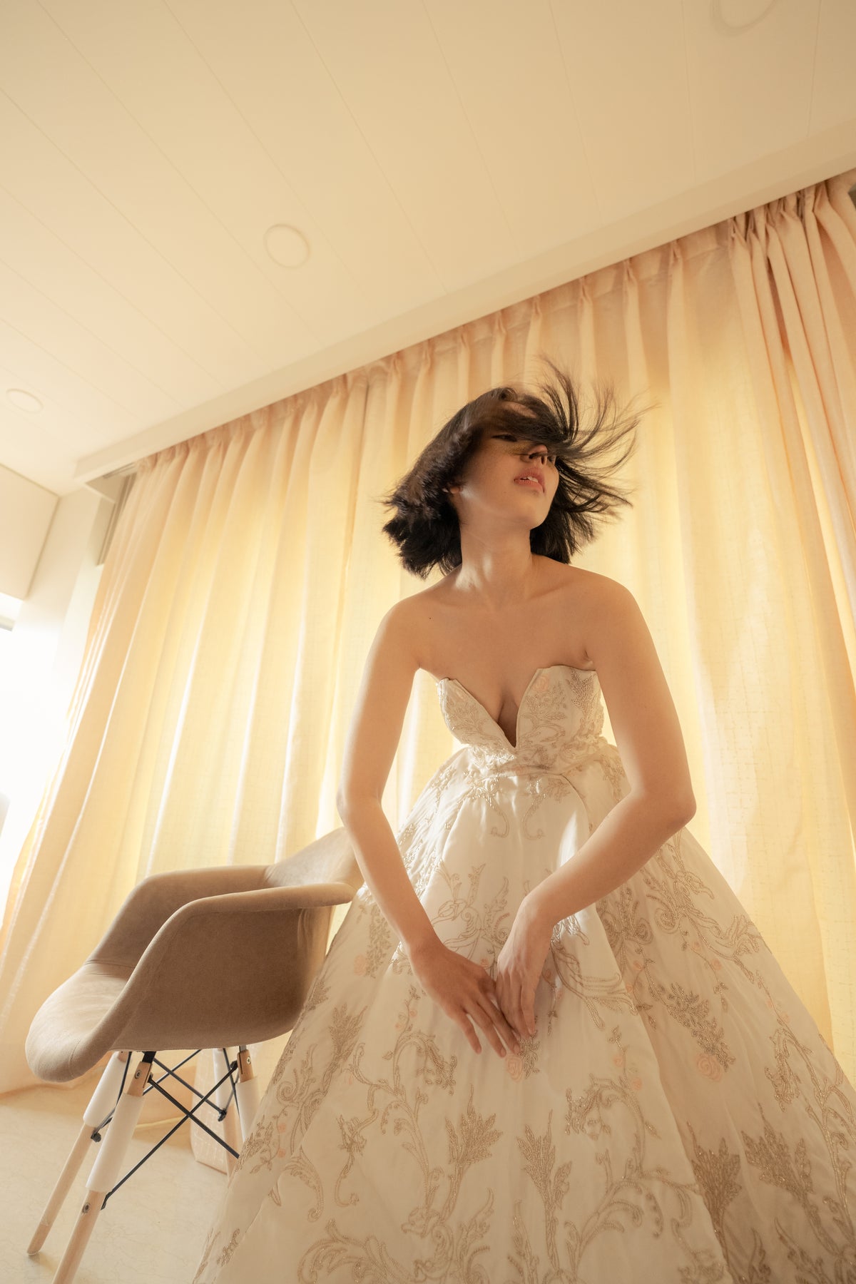 Rosace Cutdana Bridal Couture Gown - image 6
