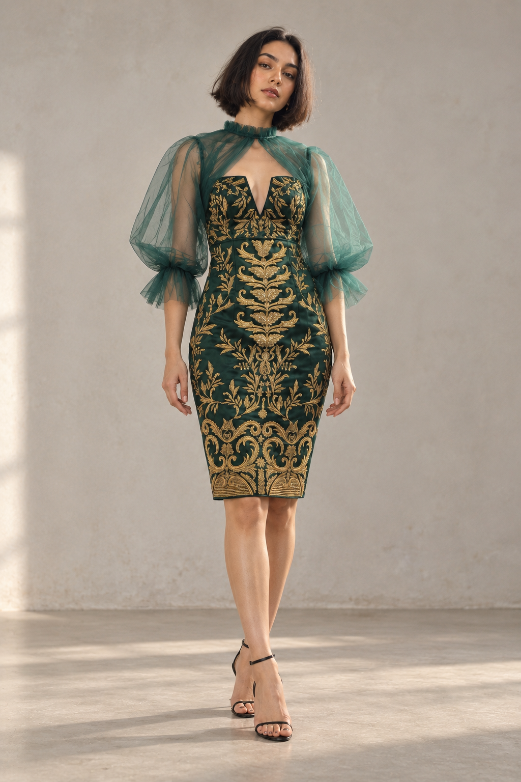 Verdelle Zardozi Couture Dress - image 2