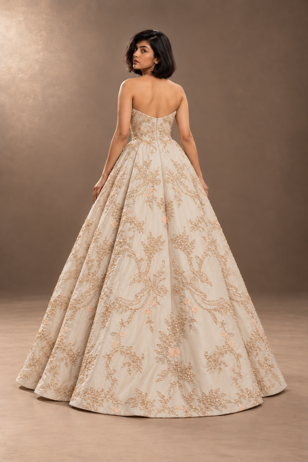 Rosace Cutdana Bridal Couture Gown - image 3