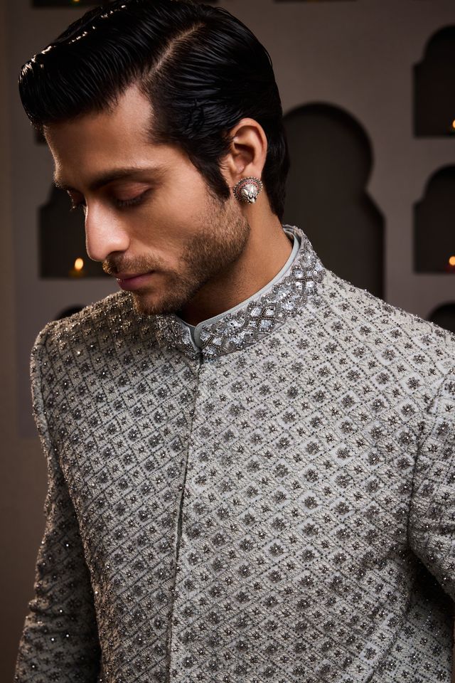 Grey Jodhpuri Coat Pant