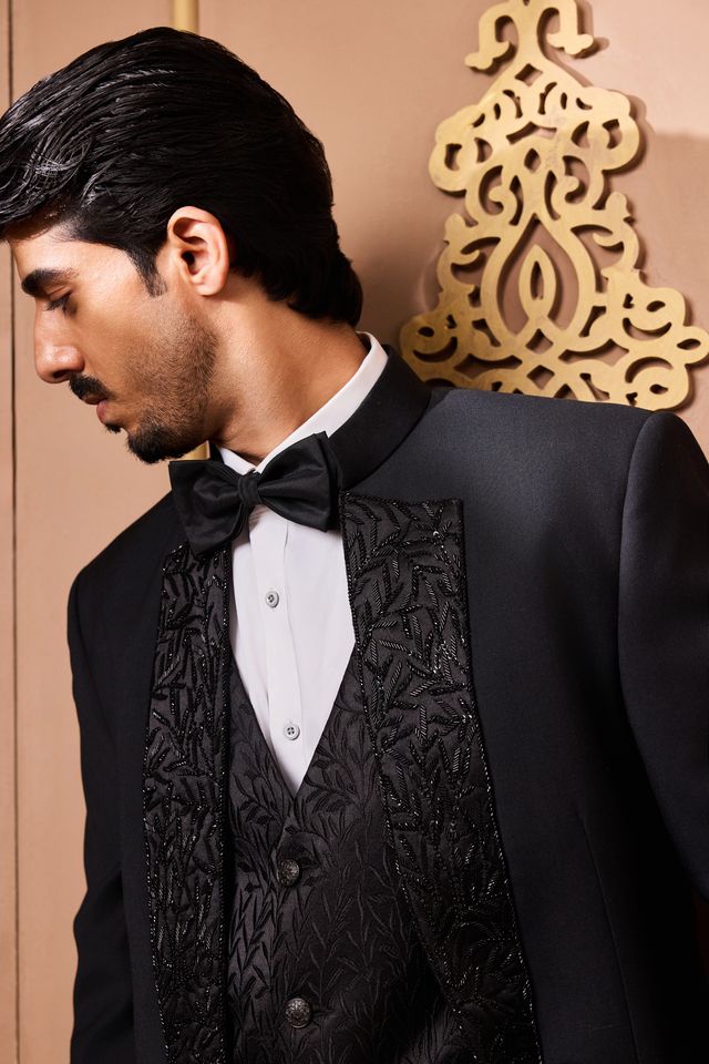Black Tuxedo Vest Pant