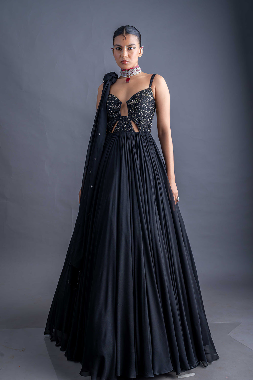 Golden Eclipse Anarkali