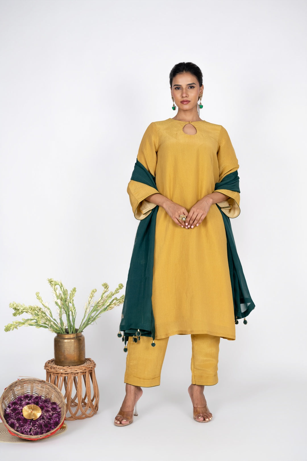 Meher Mustard Kurta Set