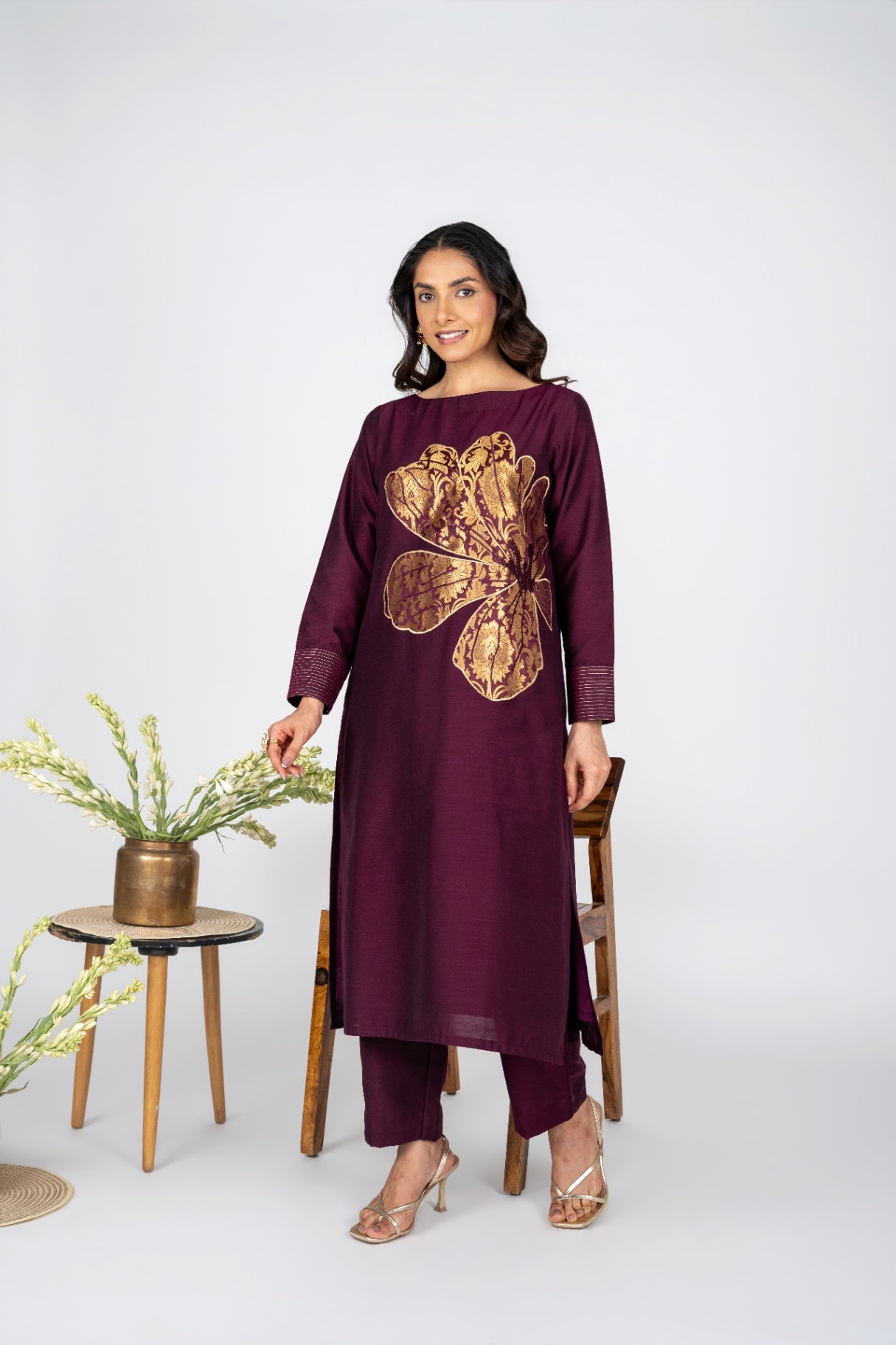 Mulberry Flower Kurta Set