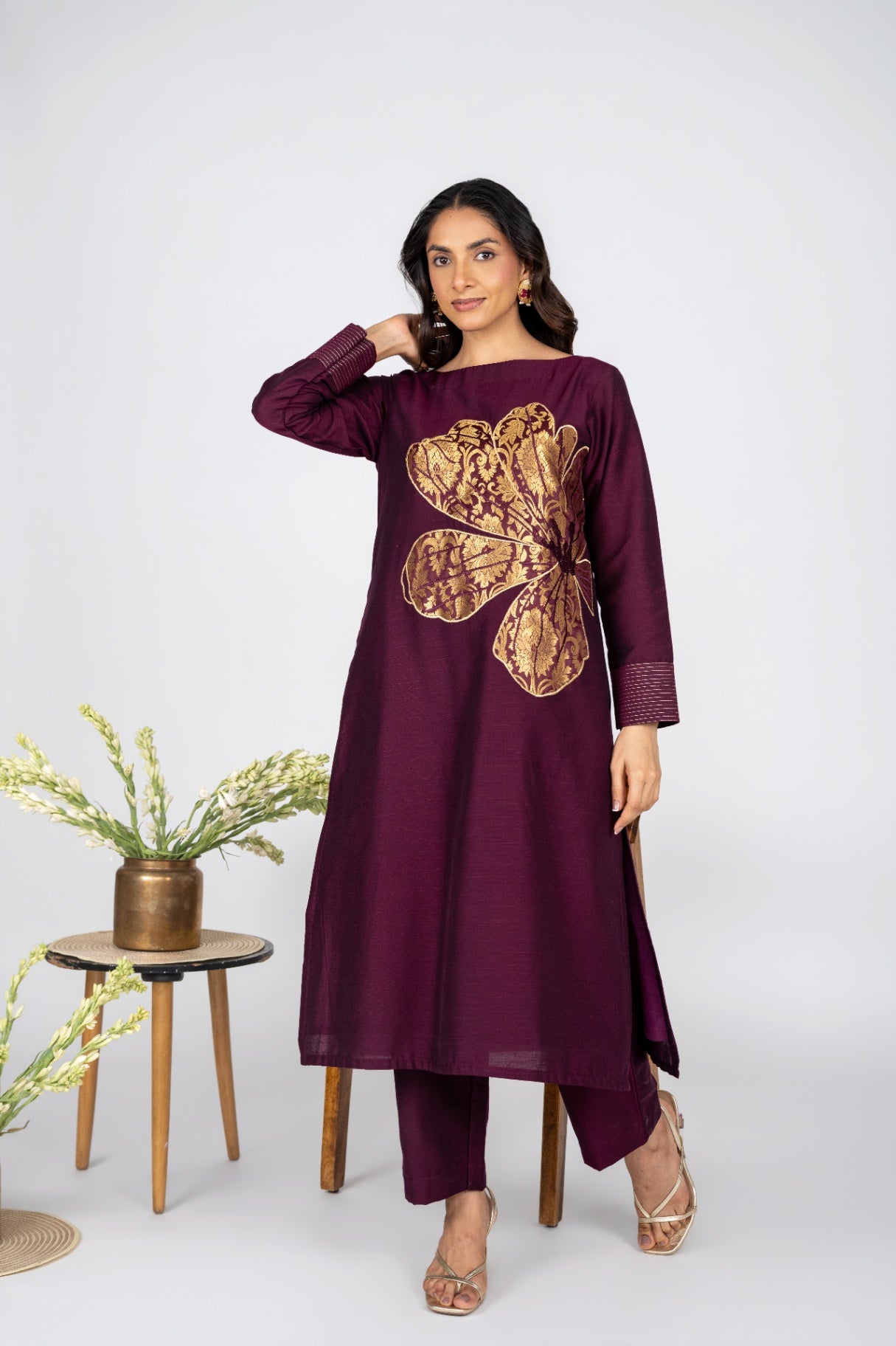 Mulberry Flower Kurta Set