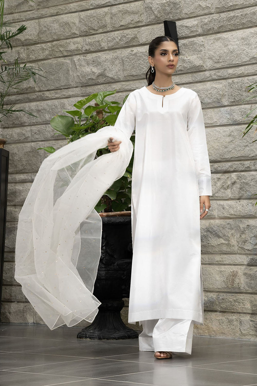 Ivory White Pure Silk Kurta Set