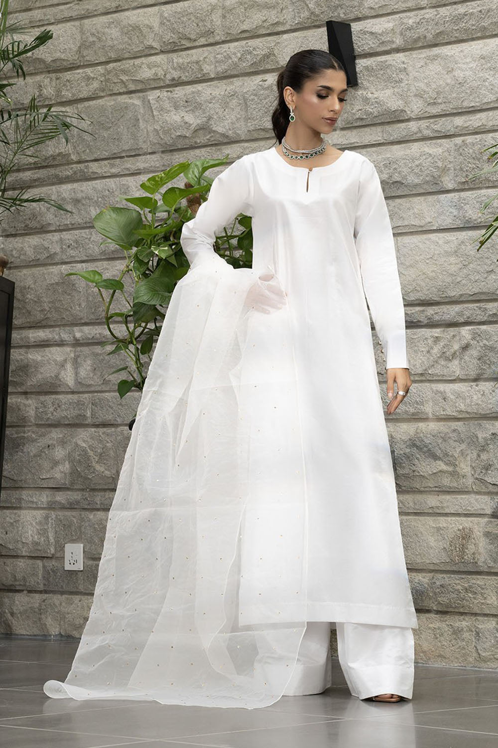 Ivory White Pure Silk Kurta Set