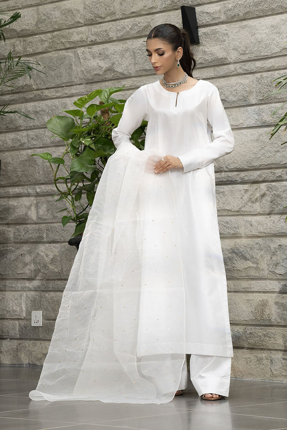 Ivory White Pure Silk Kurta Set