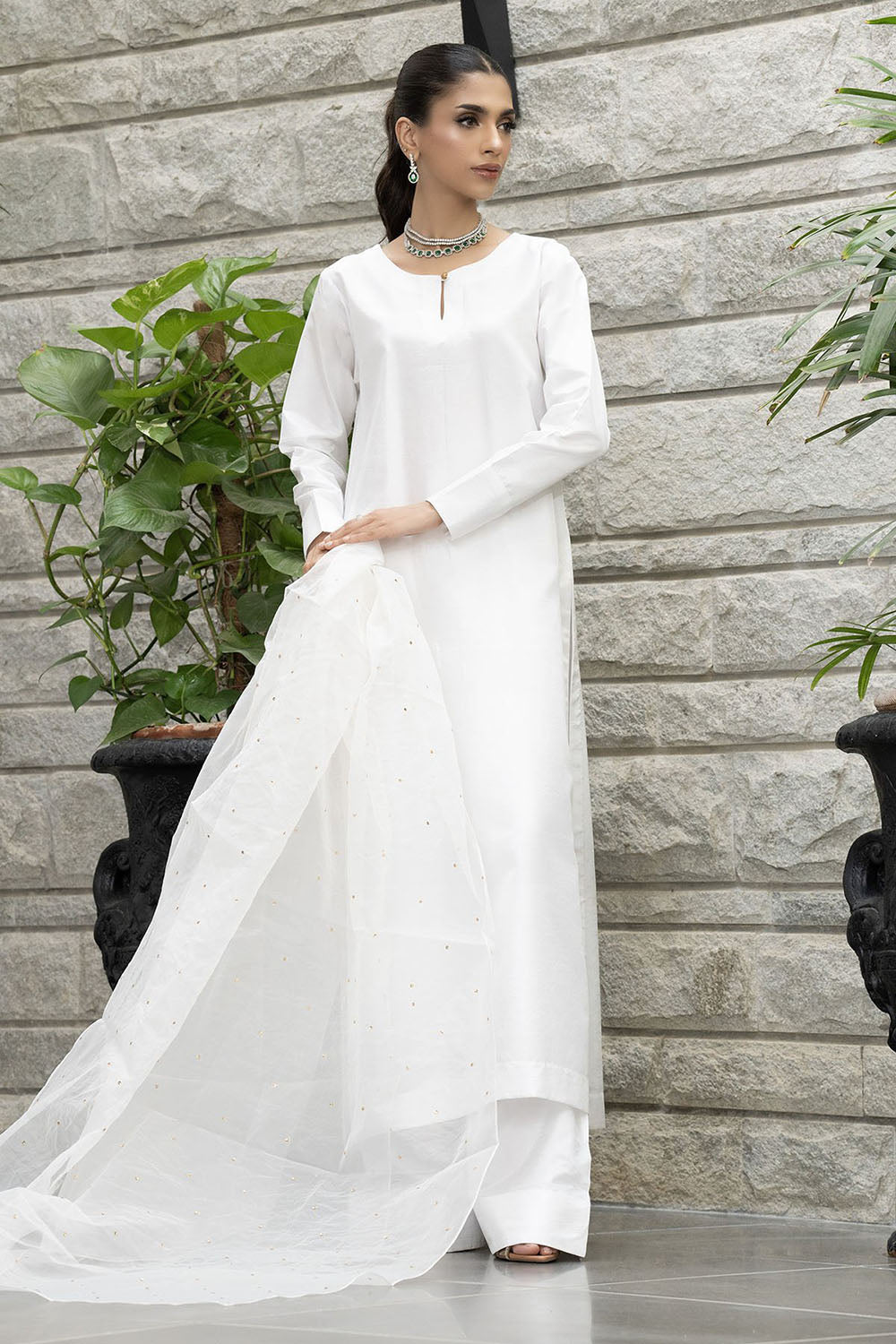 Ivory White Pure Silk Kurta Set