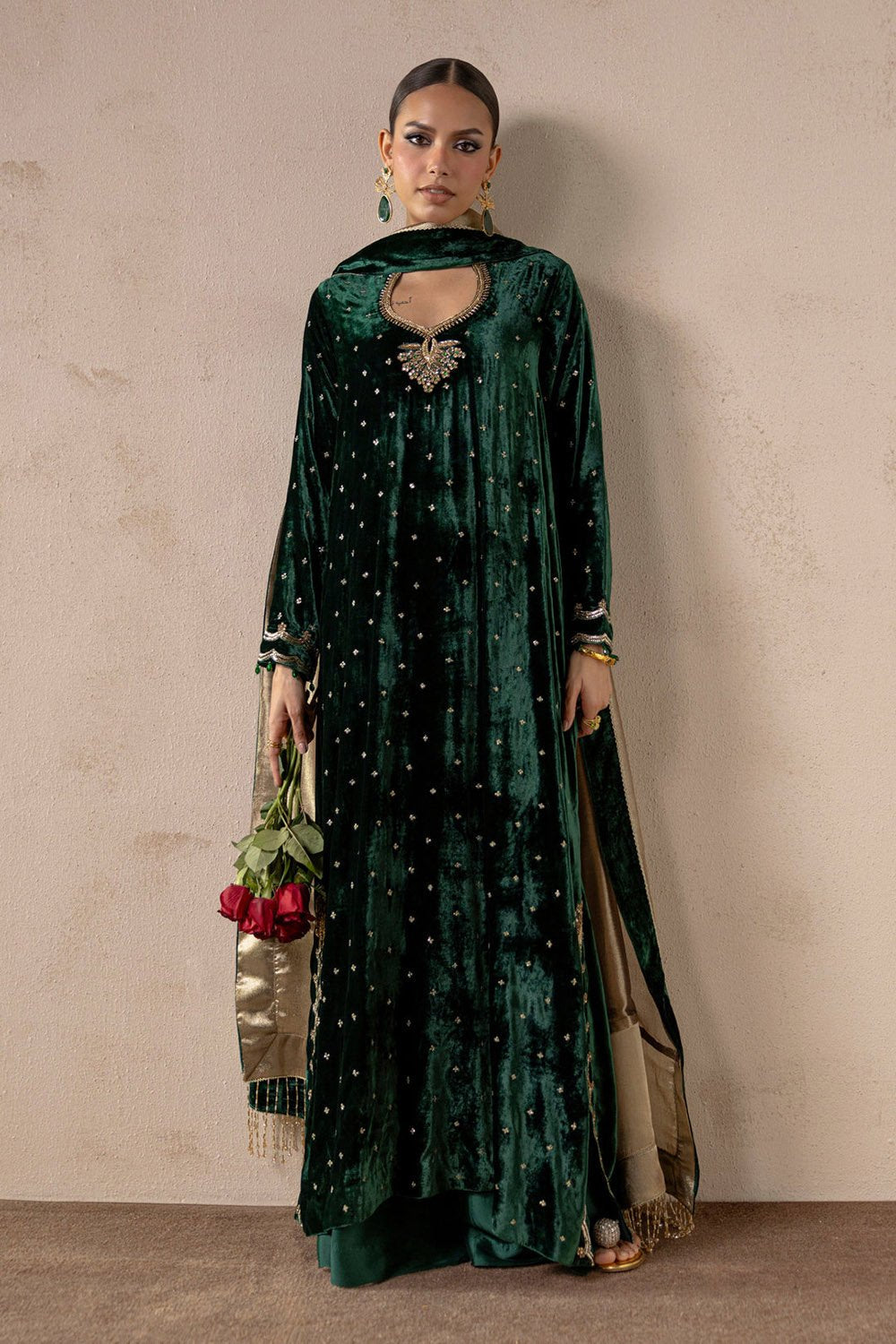 Jade Night Velvet Suit Set