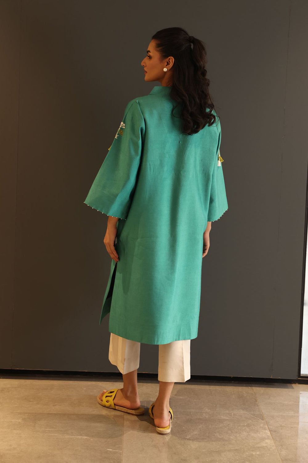 Botanical Threadwork Kurta Set