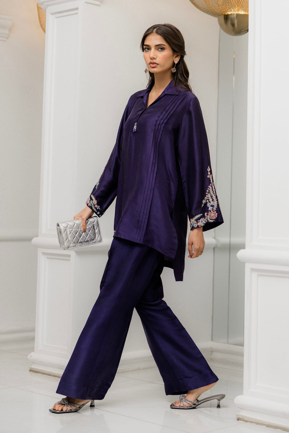 Deep Plum Embroidered Co-ord Set