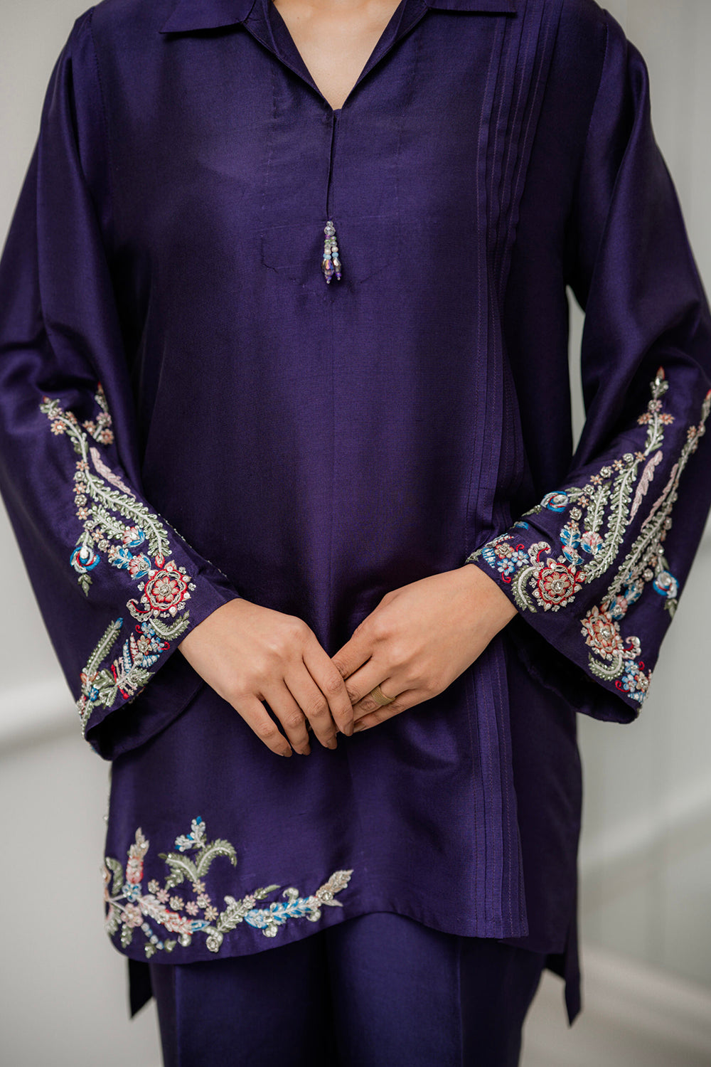 Deep Plum Embroidered Co-ord Set