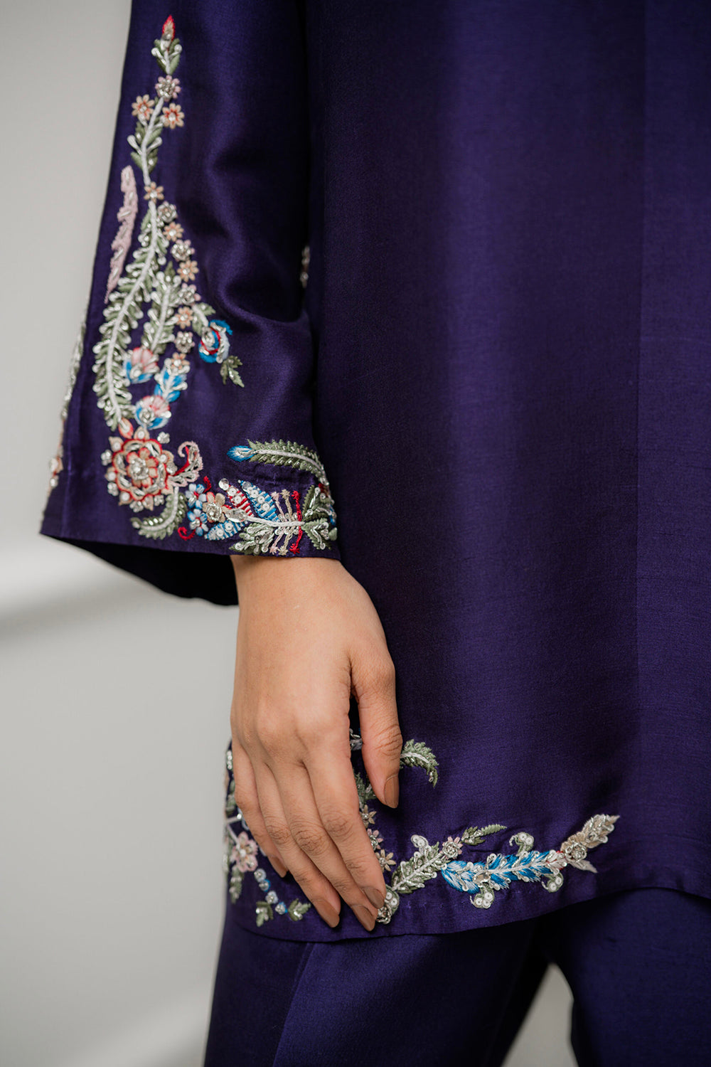 Deep Plum Embroidered Co-ord Set
