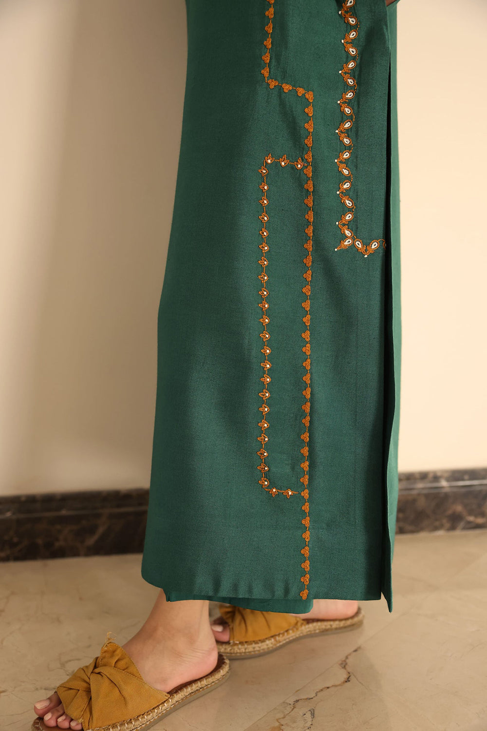 Forest Threadwork Kurta Set