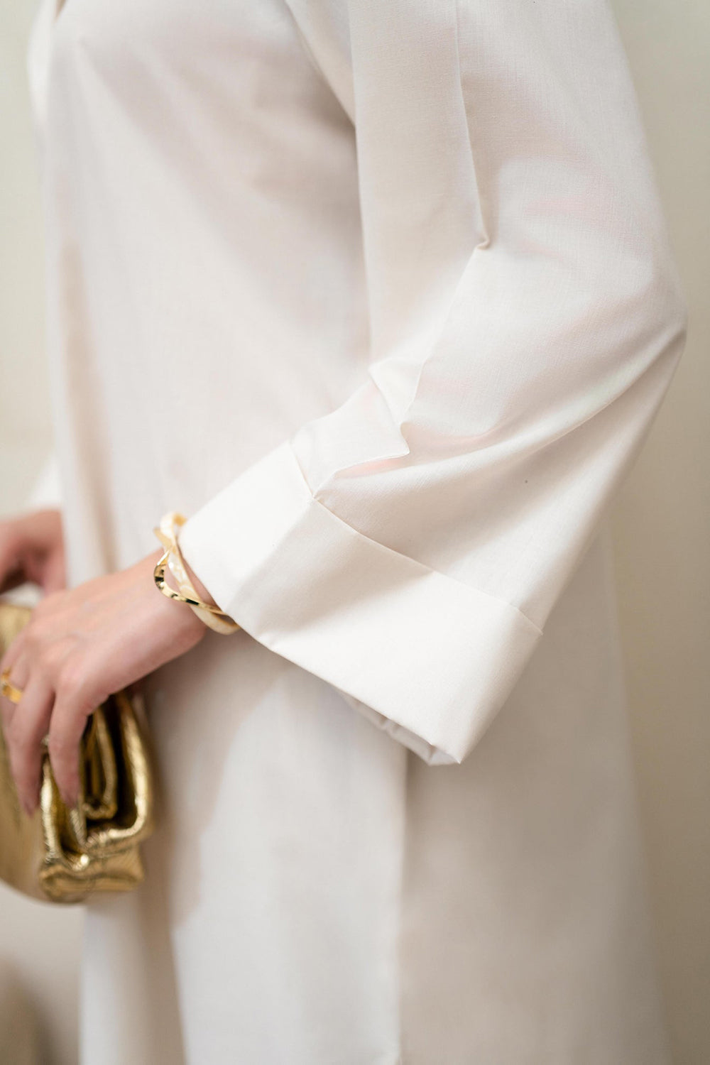 Ivory Cotton Tunic Co-Ord Set