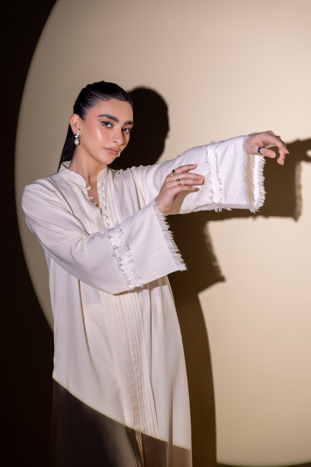 Ivory Pintuck Kurta Set
