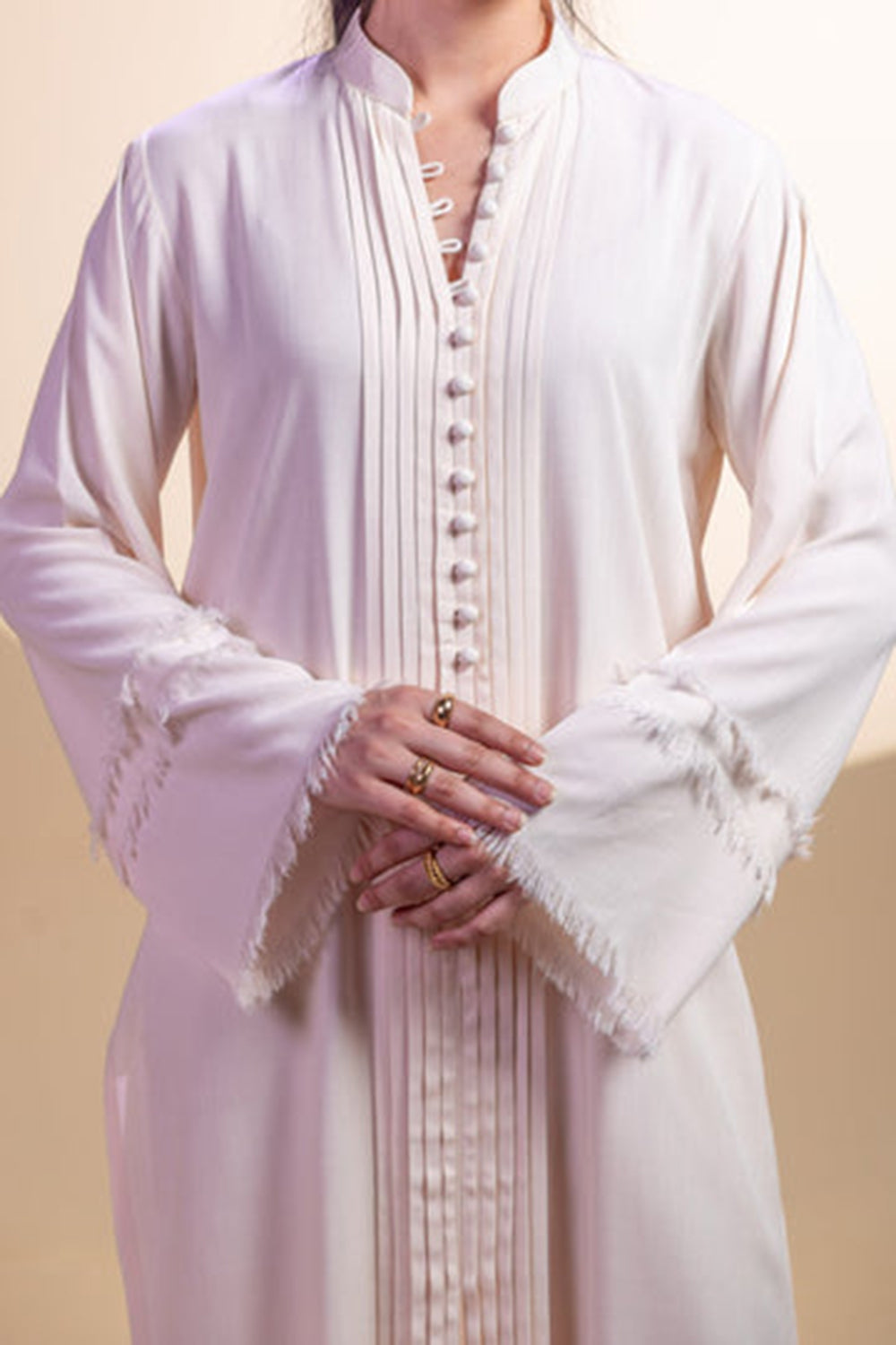 Ivory Pintuck Kurta Set