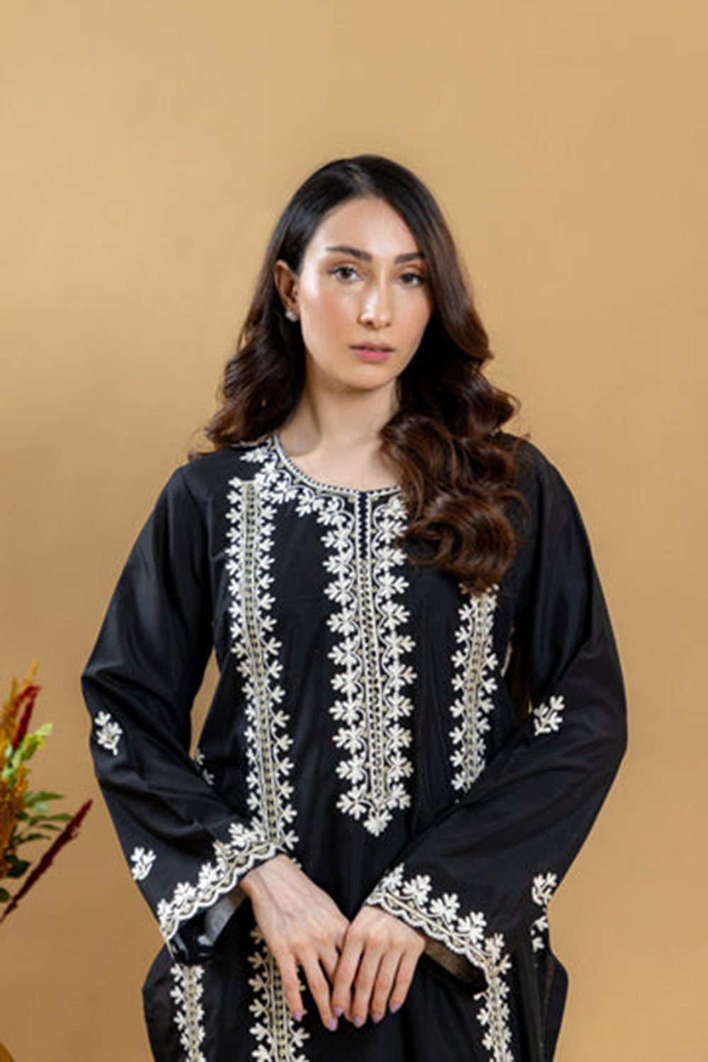 Noir Ivory Embroidered Suit Set