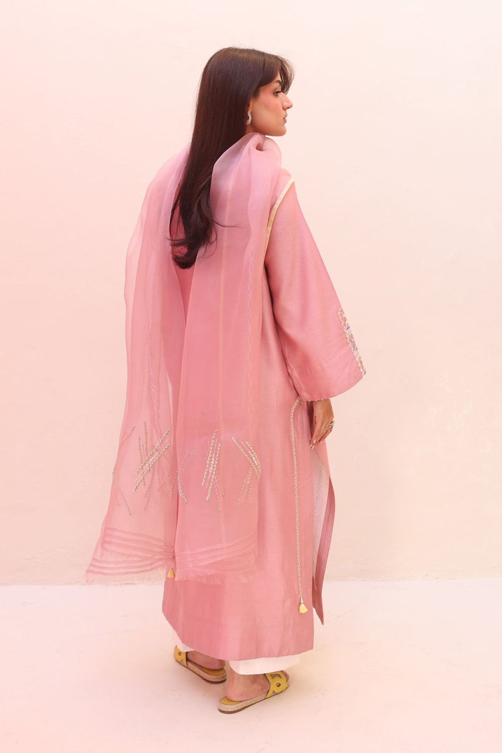 Rose Blush Embroidered Kurta Set