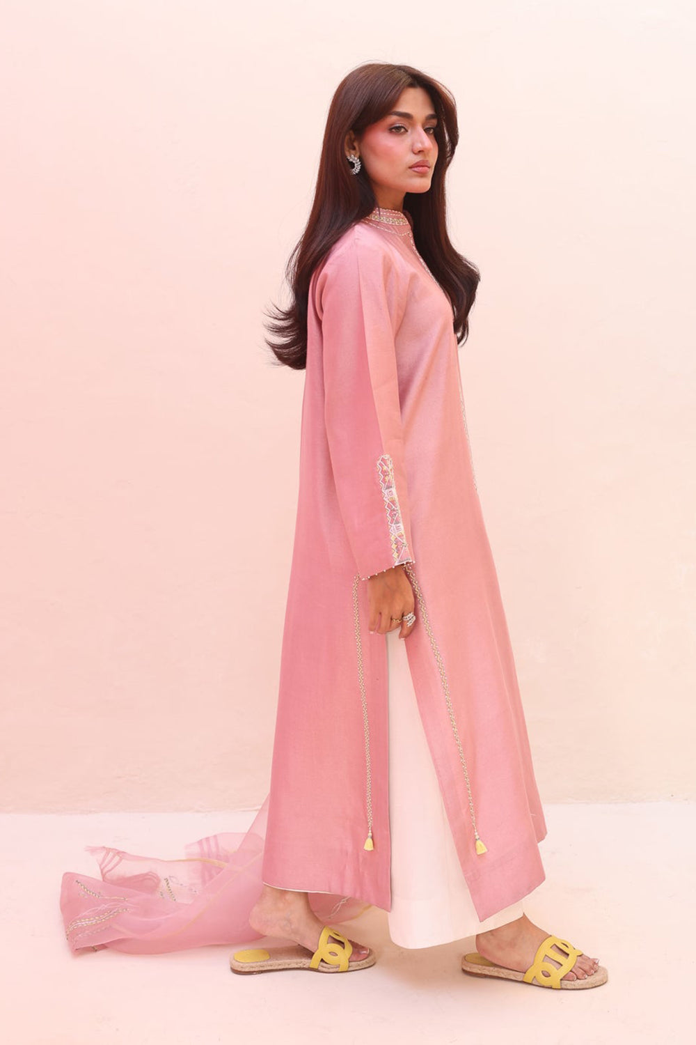 Rose Blush Embroidered Kurta Set