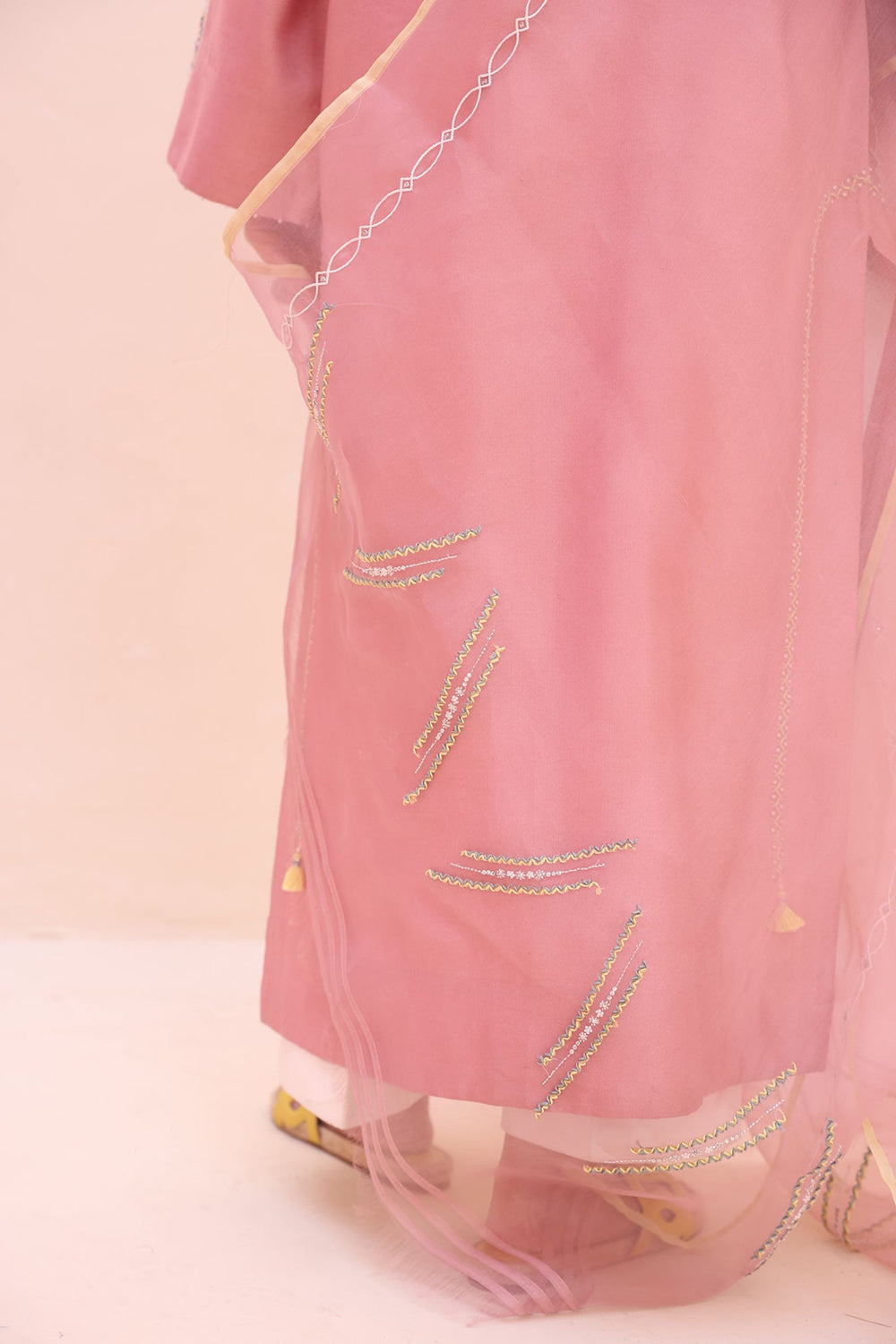 Rose Blush Embroidered Kurta Set