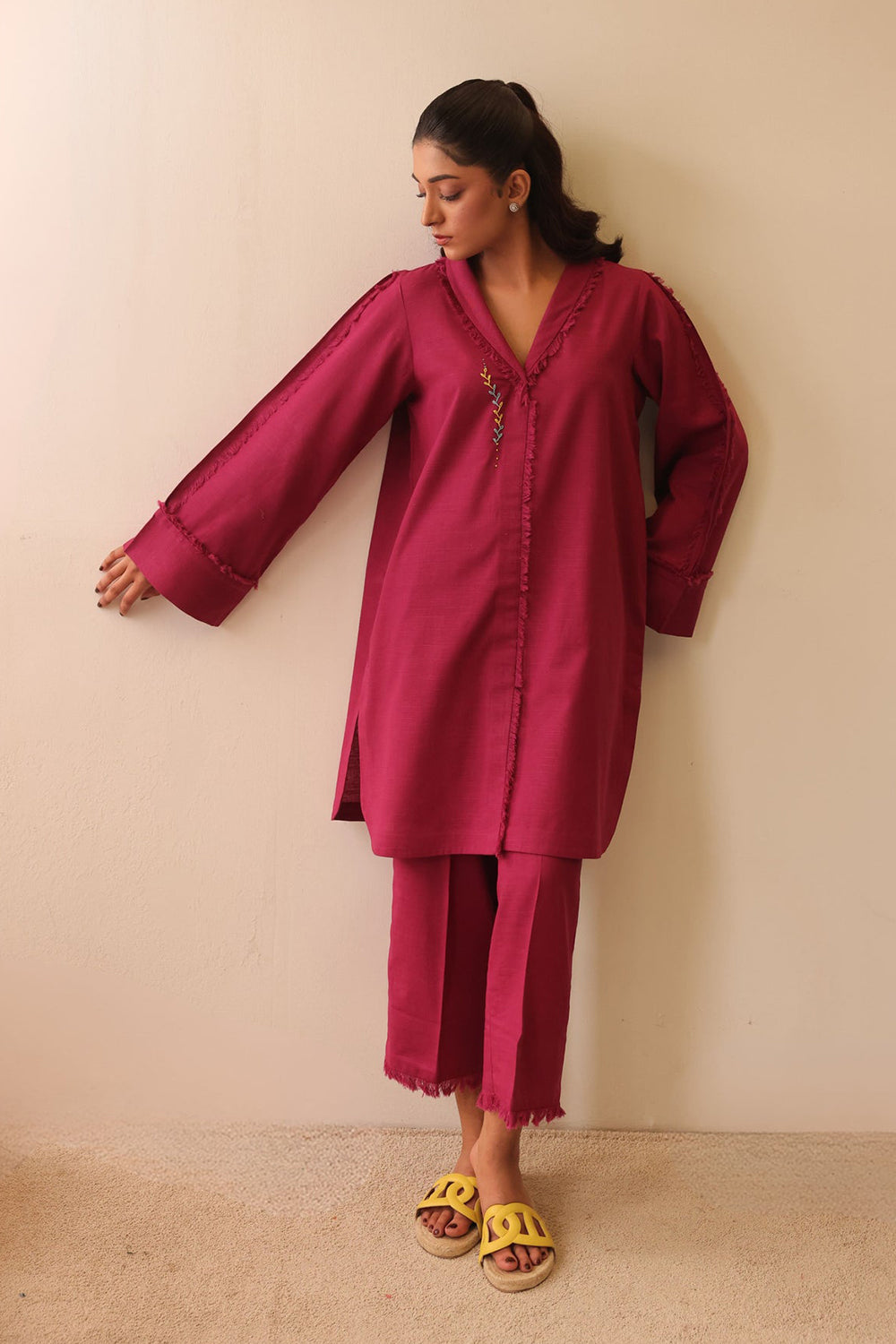 Rosewood Raw Edge Co-ord Set