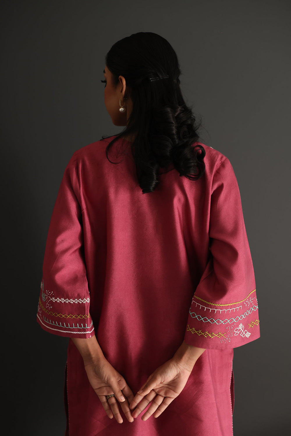 Rustic Rose Handwork Kurta