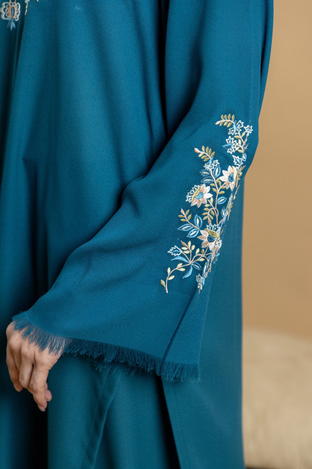 Teal Embroidered Kurta Set