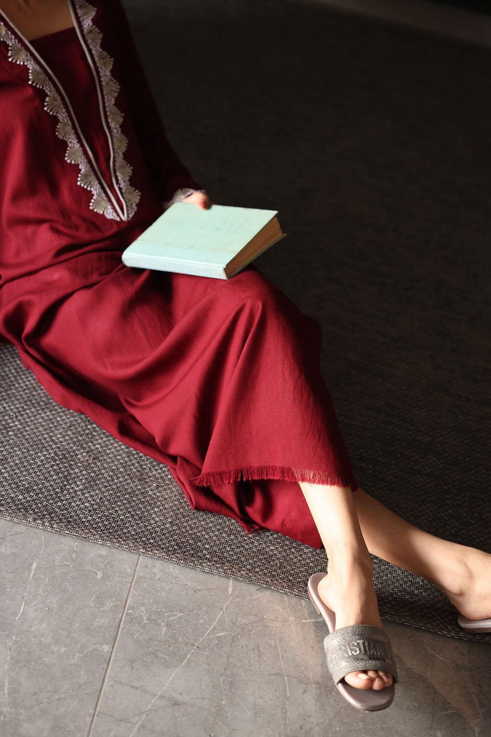Wine Red Statement Kurta Set
