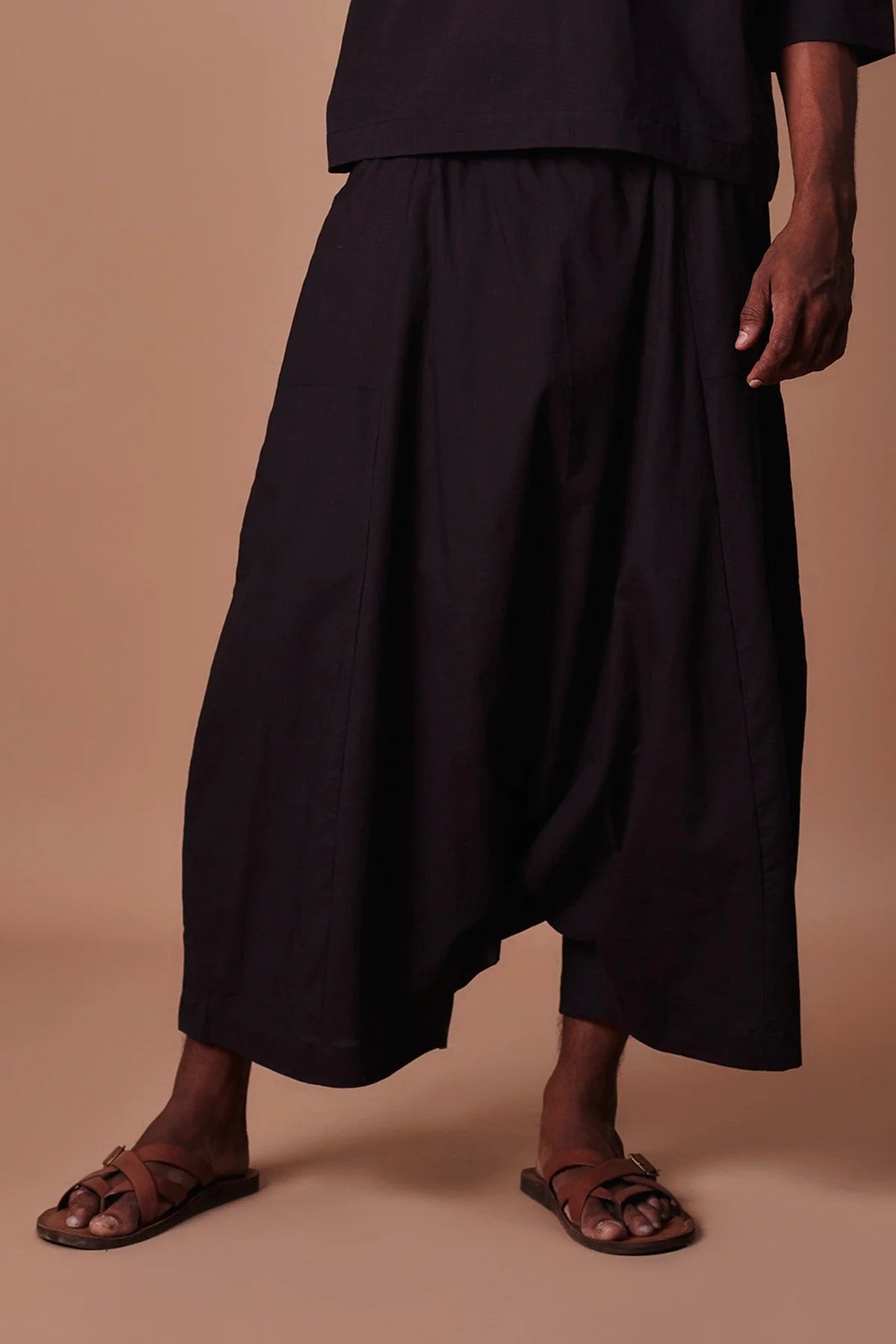 Black Easy Fit Harem Pants