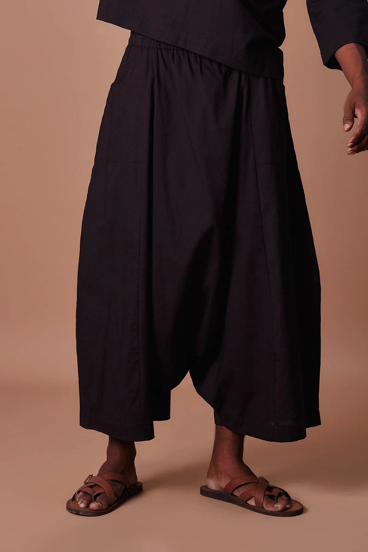 Black Easy Fit Harem Pants