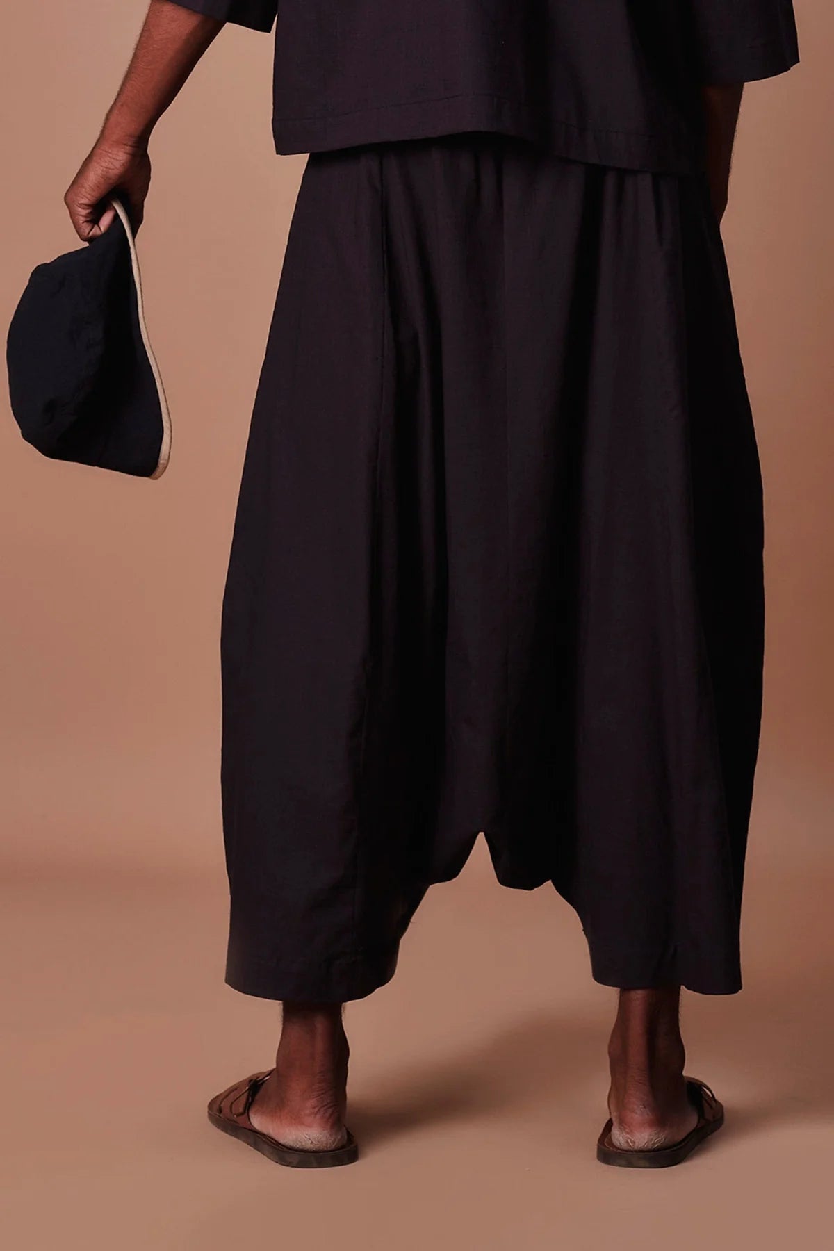 Black Easy Fit Harem Pants