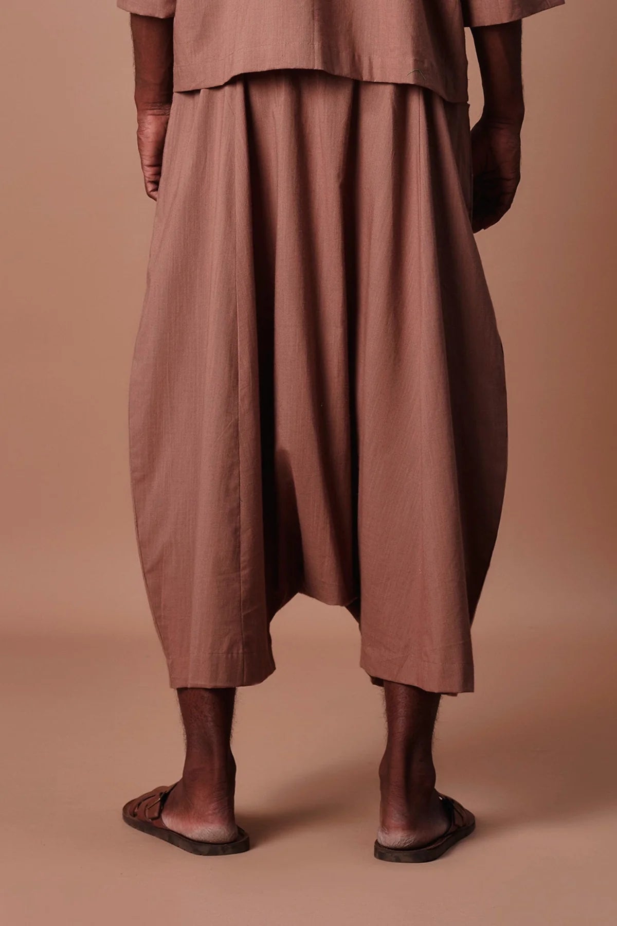 Brown Easy Fit Harem Pants