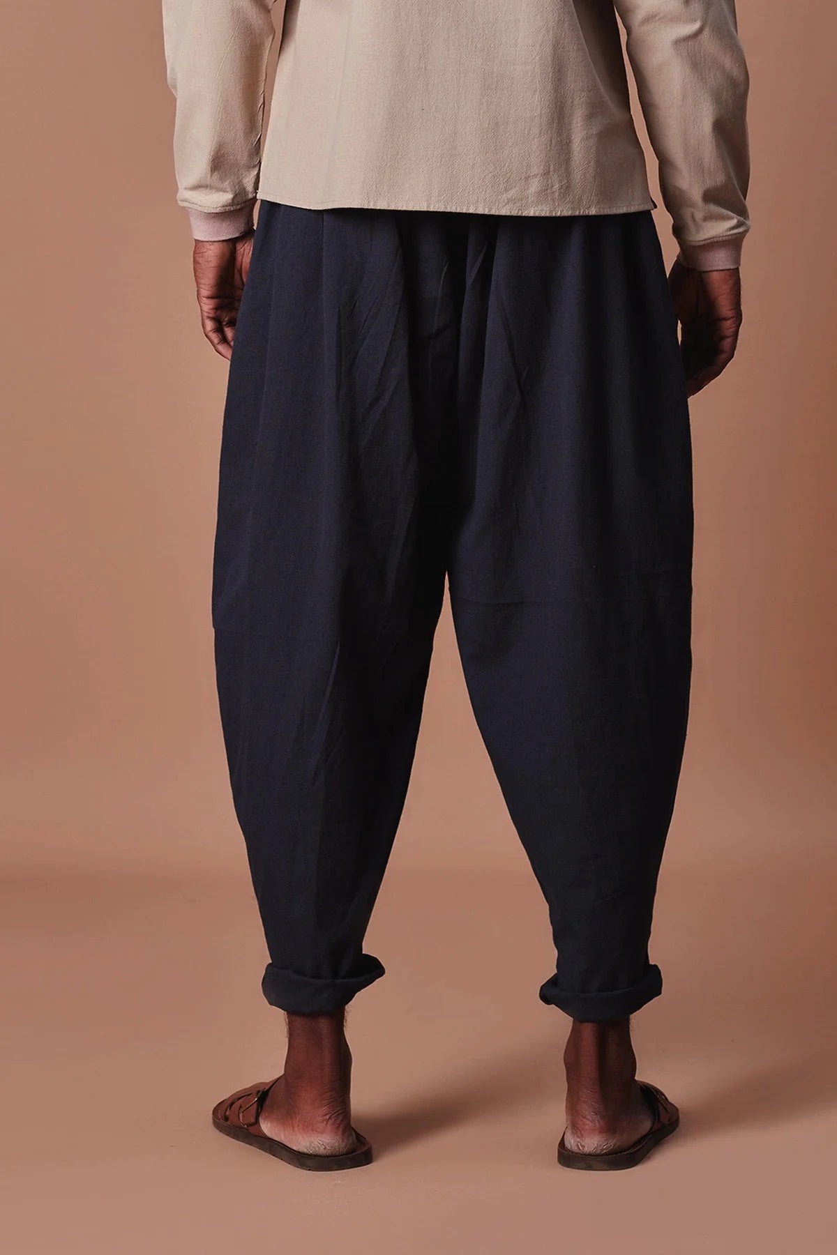 Men's Charcoal Pleated Balloon Pants