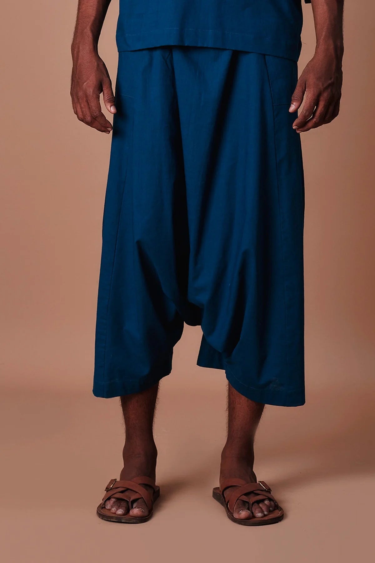 Teal Blue Easy Fit Harem Pants