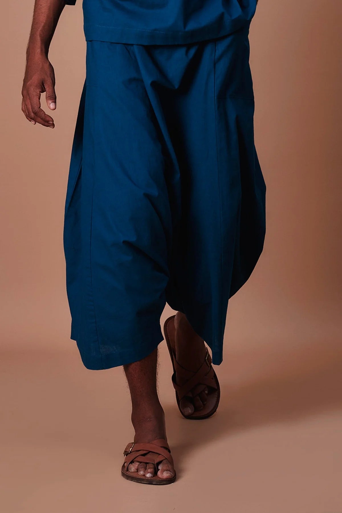 Teal Blue Easy Fit Harem Pants