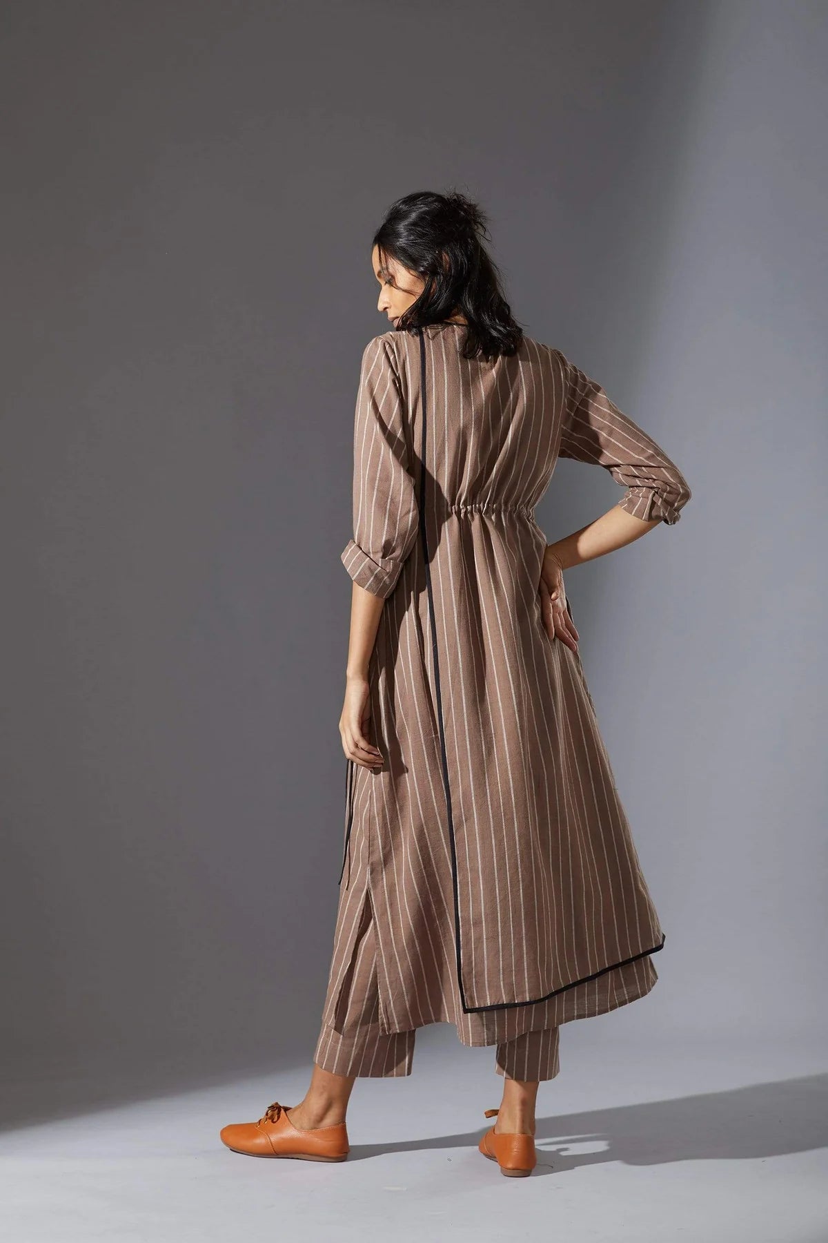 Beige Overlap Tunic