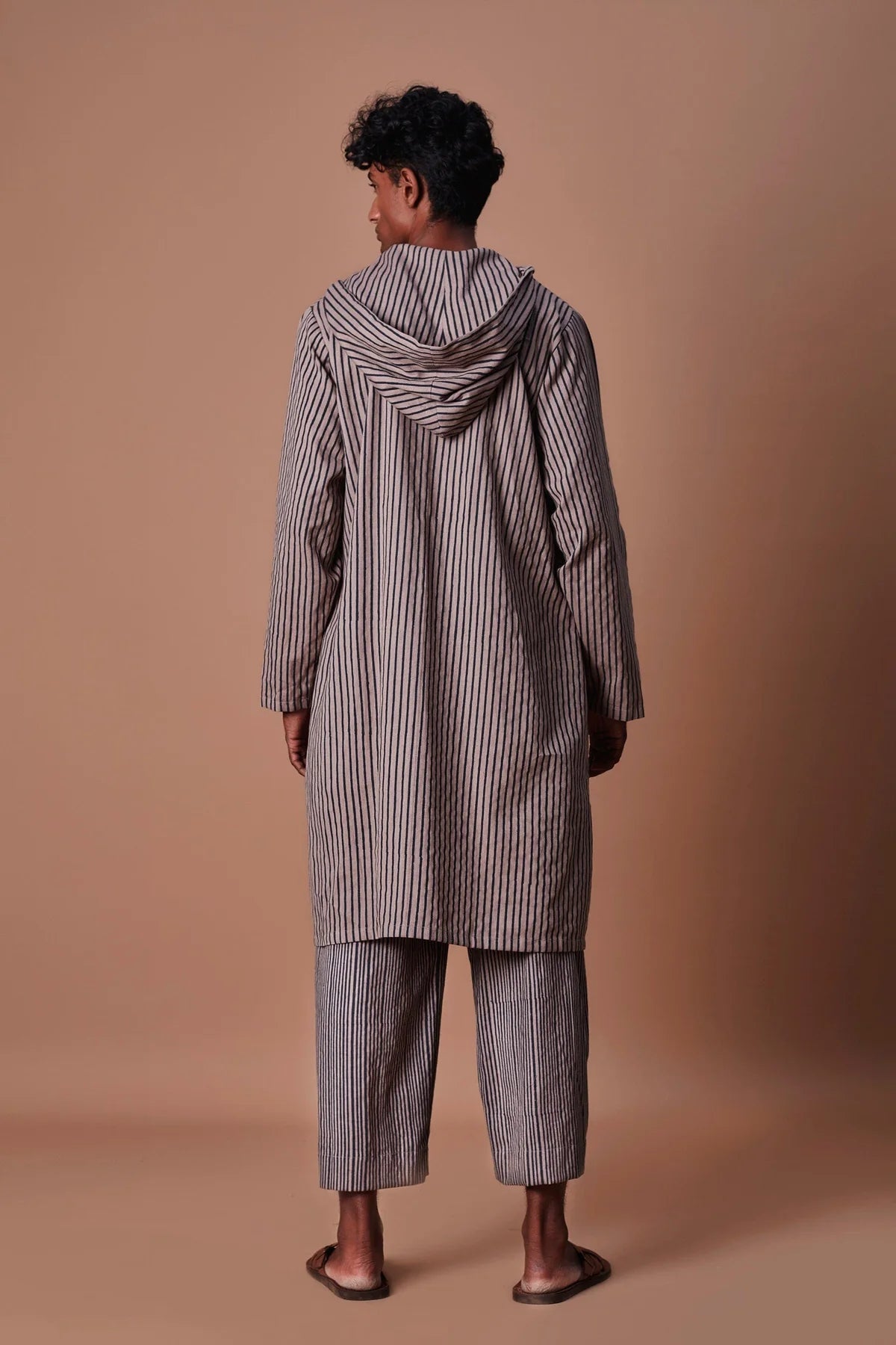 Men's Grey Striped Trousers