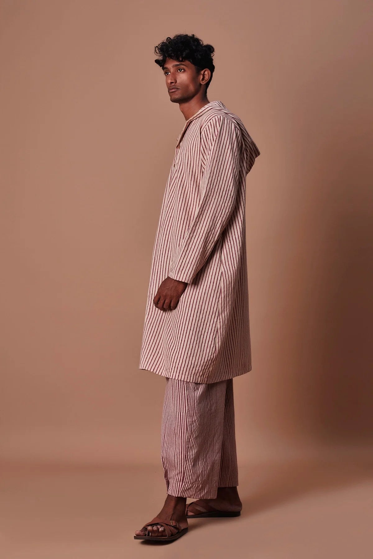 Men's Mauve Striped Trousers