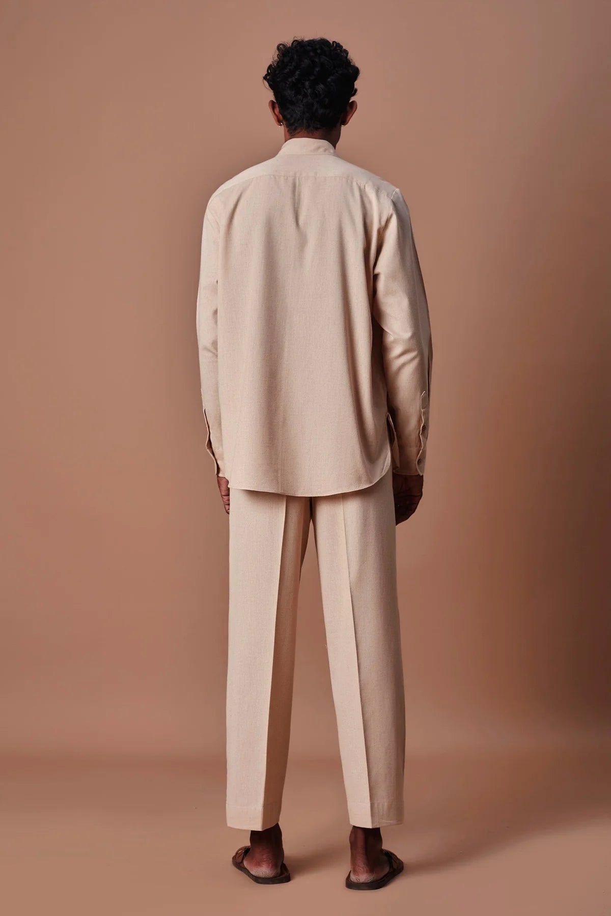 Men's Beige Ankle Pants